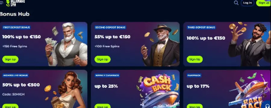 Billionaire spin casino